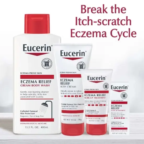 Eucerin Eczema Relief Body Cream for Dry Skin Unscented image {12}