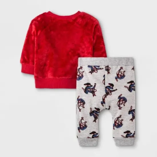 Baby Boys' 4pc Marvel Spider-Man Top & Bottom Set - Red image {3}