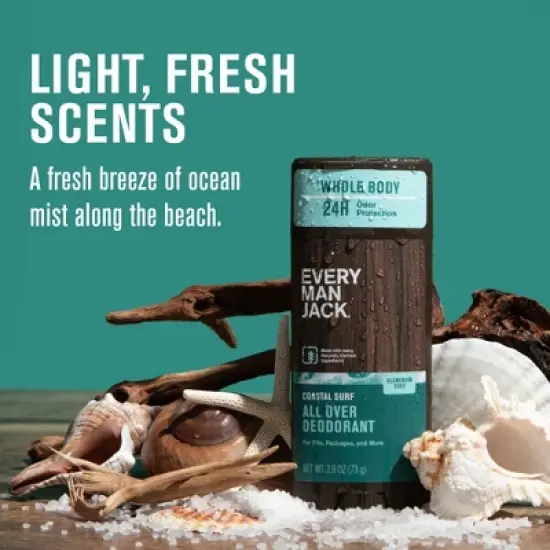 Every Man Jack All Over Solid Deodorant Coastal Surf - 2.6oz image {3}
