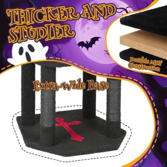 Karl Home 57 inch Gothic Halloween3-Tier Cat Tree image {5}