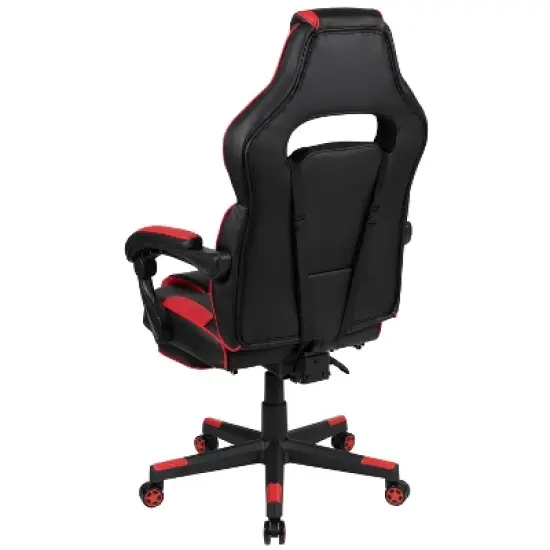 BlackArc Zulu Gaming Desk and Chair Set, Ergonomic Gaming Chair with USB Massage, Slide-Out Footrest, and Detachable Headrest Pillow image {12}