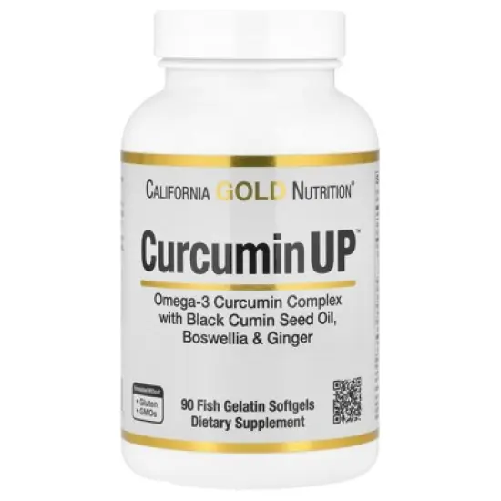California Gold Nutrition CurcuminUP&trade; with Omega-3 Curcumin Complex, Black Cumin Seed Oil, Boswellia and Ginger, 90 Fish Gelatin Softgels image {5}