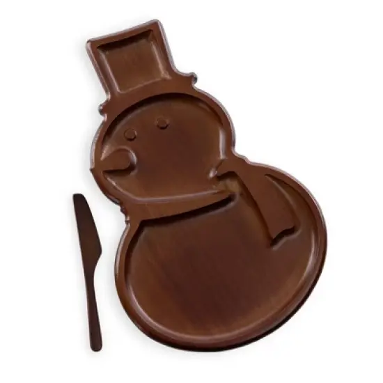 Toscana Reversible Snowman Serving Tray with Knife image {1}