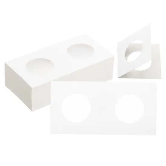 Unique Bargains Transparent Window Paper Coin Storage Organizing Protective Coin Holder 100 Pcs image {9}