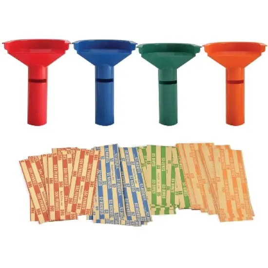 Nadex Coins&trade; 252 Coin Wrappers with Coin-Sorter Tubes in Multicolored image {5}