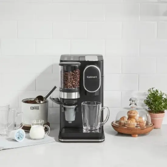 Cuisinart Single-Serve Grind and Brew - Black - DGB-2: Coffee Maker with Grinder, 12 oz Capacity, LED Indicator Light image {19}