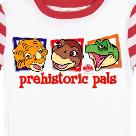 The Land Before Time Littlefoot, Spike, Cera "Prehistoric Pals" Youth Short Sleeve Pajama Set image {2}