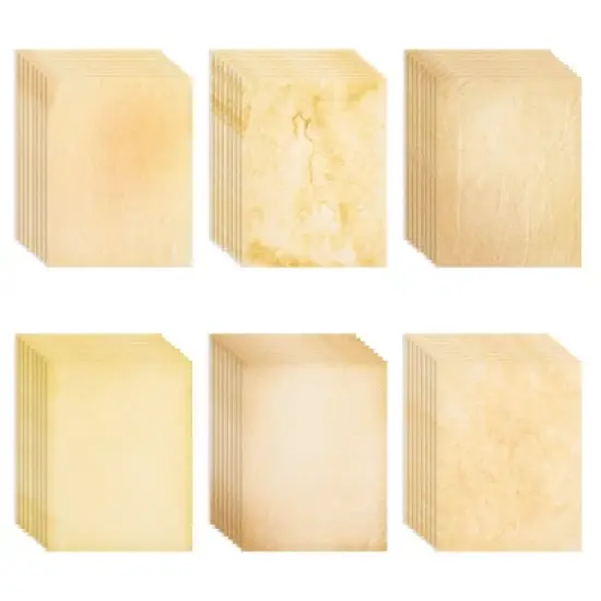 Paper Junkie 48 Sheets Vintage Style Aged Paper for Writing Letters, Scrapbooking, Invitations, Certificates, Crafts (8.5x11 In) image {8}