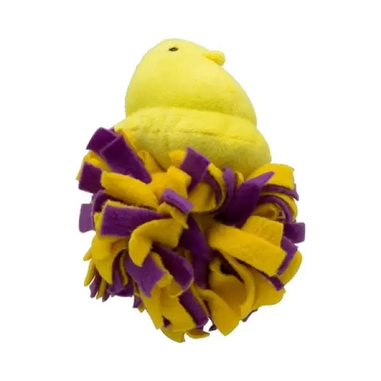 Peeps Fleece Bottom Plush Chick Squeaky Pet Toy (Yellow) image {1}