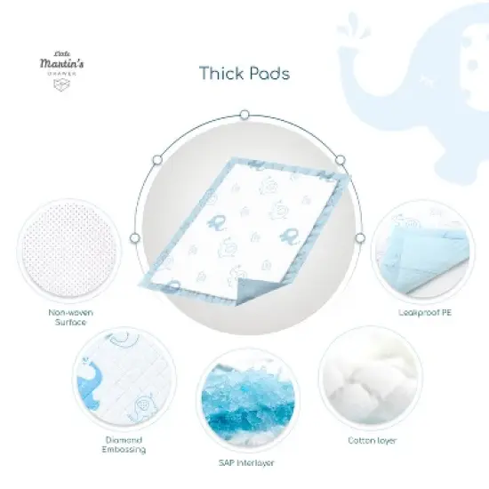 Little Martin's Disposable Changing Pads - 30 Counts image {3}