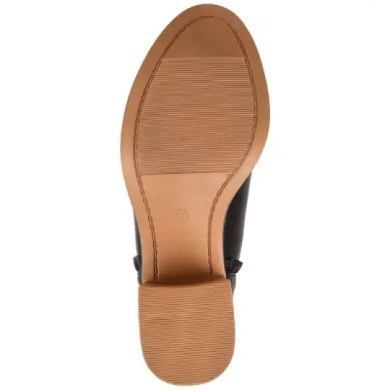 Journee Collection Womens Lennie Tru Comfort Foam Slip On Stacked Heel Booties image {4}