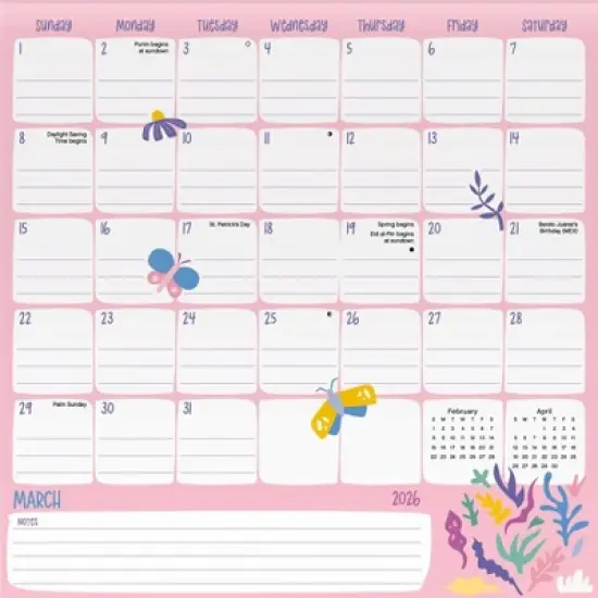 Trends International 2026 Family 12"x12" Family Calendar image {3}