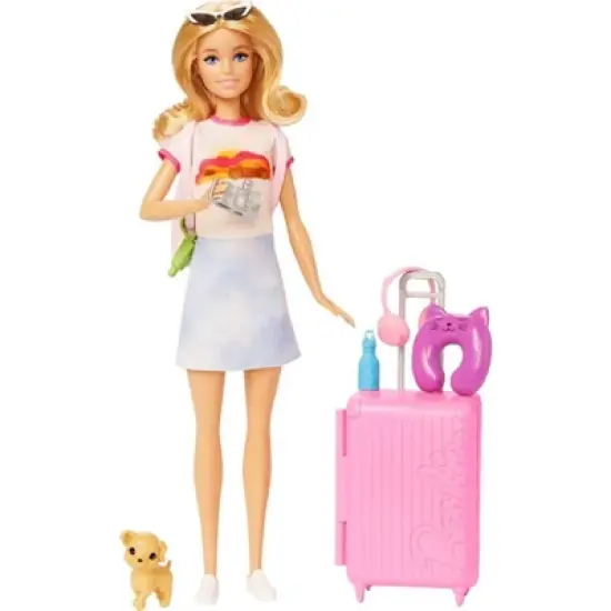 Barbie Doll and Accessories Travel Set with Puppy image {3}