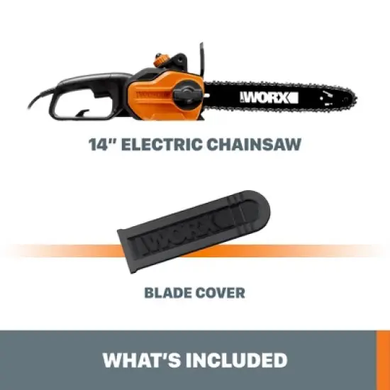 Worx WG305 8 Amp 14" Electric Chainsaw image {4}