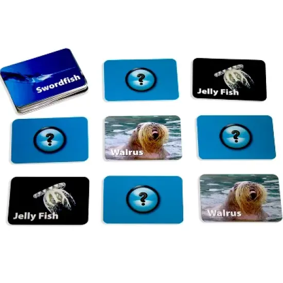 Stages Learning Materials Photographic Memory Matching Game, Sea Life image {4}