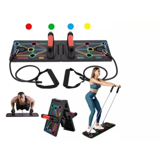 Link 9 in 1 Push Up Rack Board System Fitness Home Workout Train Gym Exercise image {6}