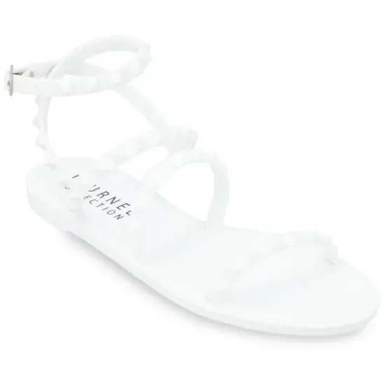 Journee Collection Womens Saphira Multi Strap Studded Jelly Sandal image {13}