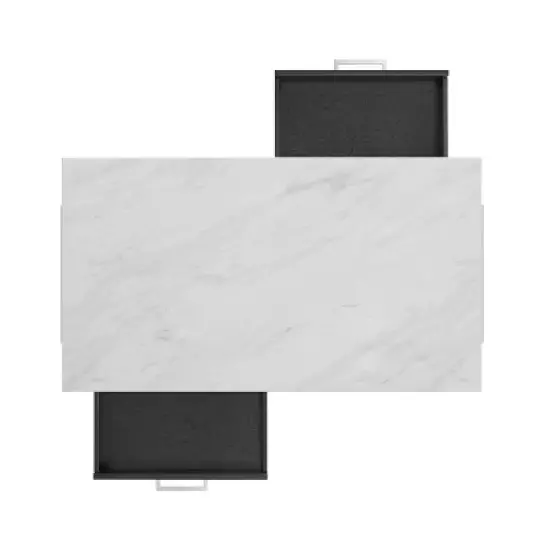 Audrey Faux Marble Top Kitchen Island Black - Crosley image {4}