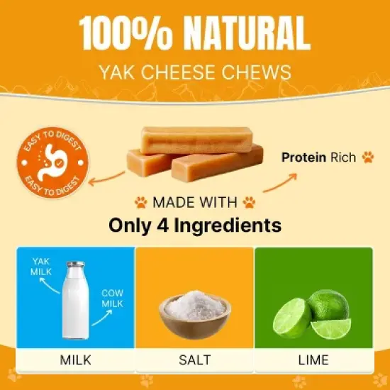 Tibetan Dog Chew Yak Cheese Dog Chew - Medium 2 Sticks image {2}