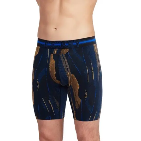 Jockey Men's Sport Stability Pouch Microfiber 9" Long Leg Boxer Brief image {7}