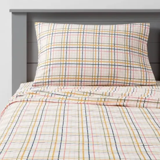 Plaid Print Cotton Kids' Sheet Set - Pillowfort&trade; image {5}
