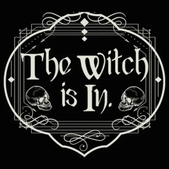 Junior's Lost Gods Halloween The Witch Is In Skulls Cowl Neck Sweatshirt image {1}