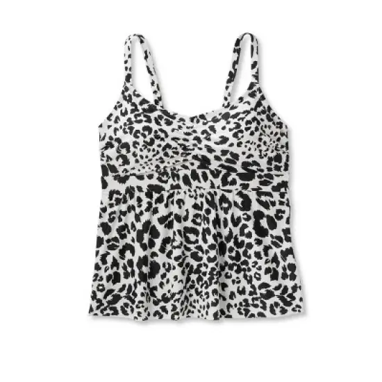 Women's Post Mastectomy Scoop Neck Tankini Top - Kona Sol&trade; Leopard Print image {4}