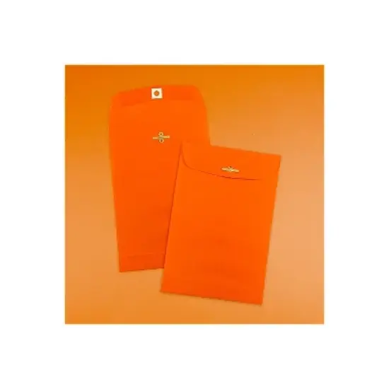 JAM Paper 6x9 Open End Catalog Colored Envelopes w/Clasp Closure OR Recycled V0128127F image {3}