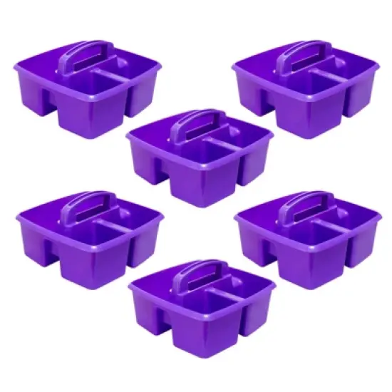 Storex Small Caddy, Purple, Pack of 6 image {1}