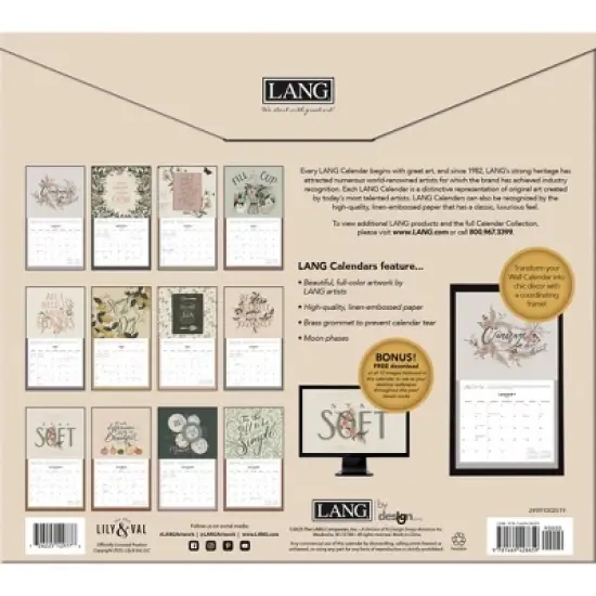 Lang 2024 Wall Calendar 24"x12" Be Gentle with Yourself image {2}
