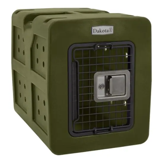 Dakota 283 G3 Small Ventilated Framed Pet Kennel w/Ultra-Secure Lock, Easy-Grip Handle & Keyed Paddle Latching Door for Small-Breed Dogs, Olive image {4}