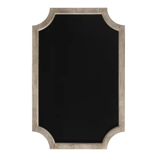 Kate and Laurel Hogan Framed Scallop Chalkboard, 23.5x36, Rustic Brown image {3}