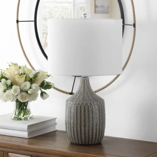 Secia Table Lamp - Grey - Safavieh image {1}
