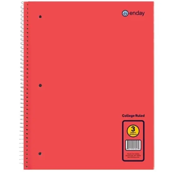 Enday 3-Subject Spiral Notebook Collage Ruled - 120 Sheets image {8}