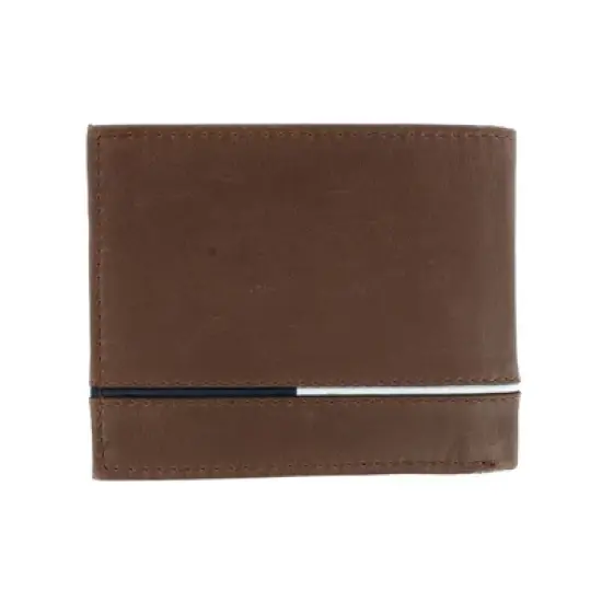 Tommy Hilfiger Men's Leather Leif RFID Bifold Wallet with Flip ID image {1}