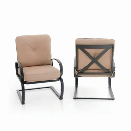 Captiva Designs 3pc Patio Bistro Set with Square Umbrella Table image {6}