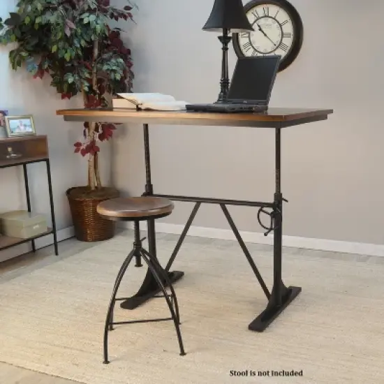 Miller Sit Or Stand Adjustable Desk Black - Carolina Chair & Table image {5}