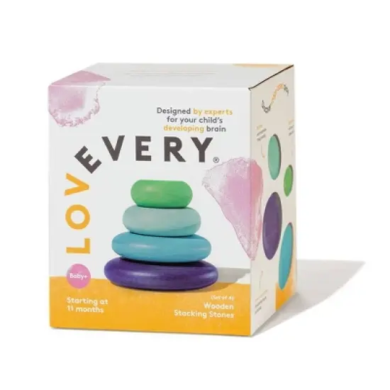 Lovevery Wooden Stacking Stones - 4ct image {1}