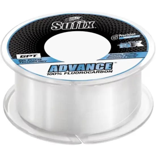 Sufix 50 Yard Advance Ice Fluorocarbon Fishing Line - Clear image {4}