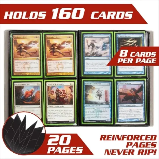 Monster 4 Pocket Trading Card Binder- Holofoil Clear Album, Anti-Theft & TCG Protection w Side Loading Padded Pockets, Double Sided, Holds 160 Cards image {2}