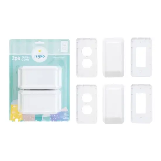 Regalo Home Safety White Outlet Cover Box Child Safety Includes Cover for Outlet or Light Switch - White image {5}