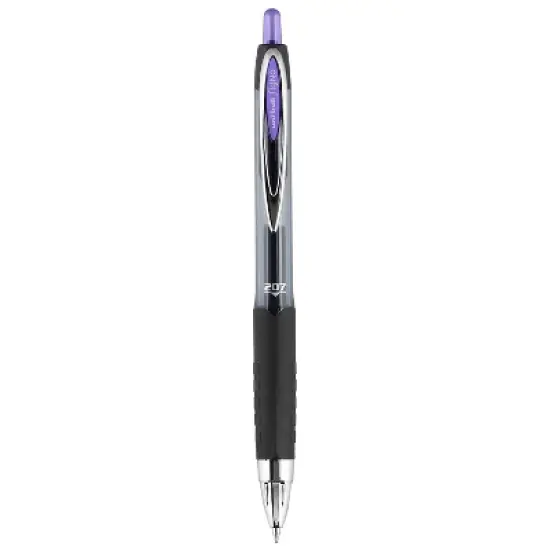 uni-ball uniball 207 Retractable Gel Pens Medium Point 0.7mm Purple Ink Dozen (70221) image {2}