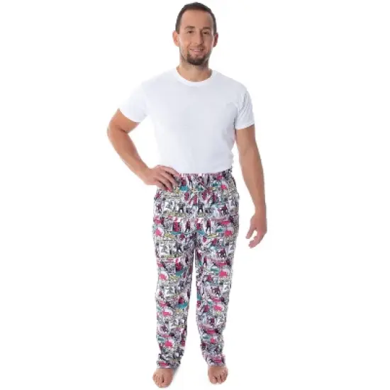 Marvel Men's Spiderman Vintage Comic Book Print Sleep Lounge Pajama Pants Vintage Spidey Comics image {3}