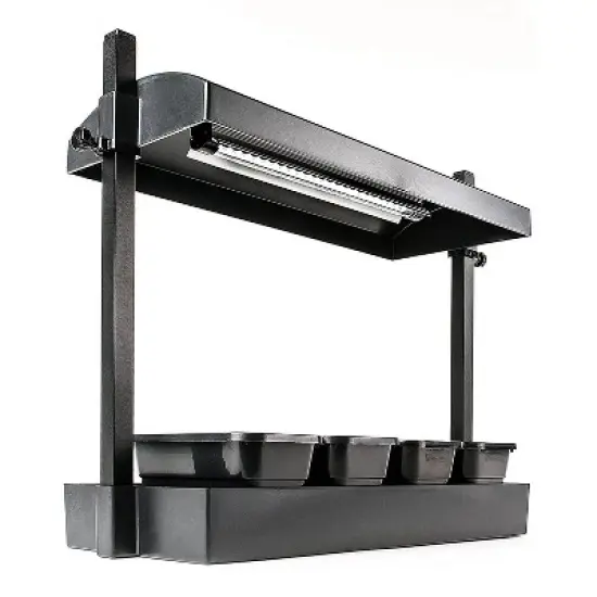 SunBlaster 1600218 T5HO Indoor Canopy Micro Grow Light Garden System with 1, 12-Inch 11-Watt 6400K Strip Light & 1 NanoTech T5 Reflector, Black image {2}