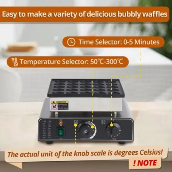 25Pcs Mini Dutch Pancake Maker, Commercial Electric Nonstick Pancake Maker Machine With 1.8" and , Diameter Mini Muffin Maker image {4}