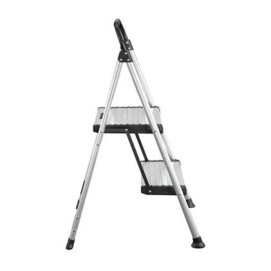 Cosco 2 Step All Aluminum Step Stool: Silver, 225 lb Capacity, No Assembly, Lightweight Stepping Stool for Adults image {8}
