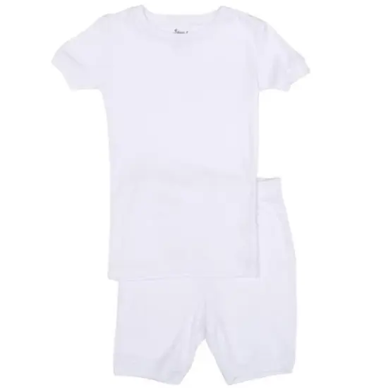 Leveret Kids Two Piece Cotton Solid Short Pajamas image {22}