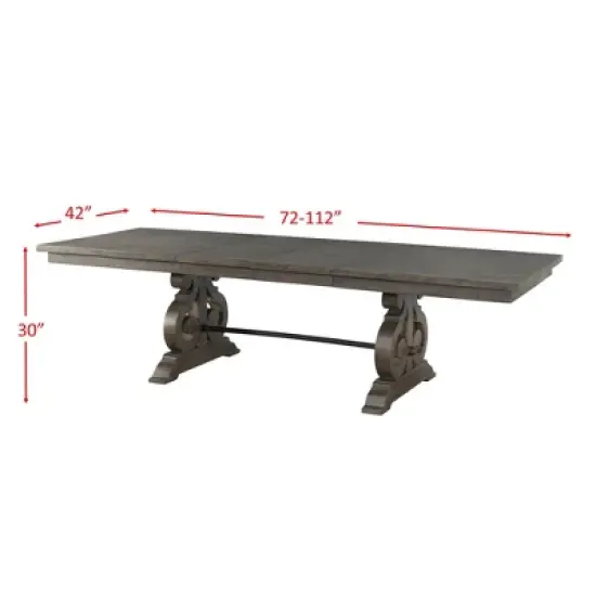 Stanford Extendable Dining Table Dark Ash - Picket House Furnishings image {5}