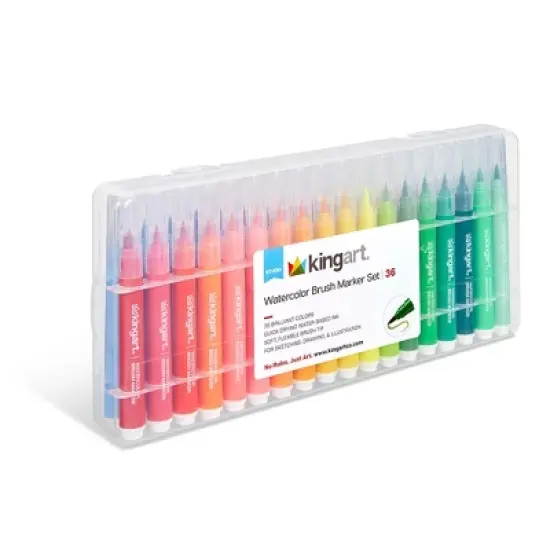 KINGART Brush Tip Markers 36 Colors image {5}
