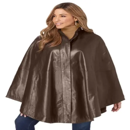 Jessica London Women&rsquo;s Plus Size Leather Duster image {4}